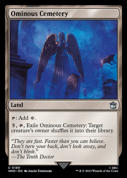 MTG ■土地/英語版■ 《不吉な墓地/Ominous Cemetery》★FOIL★ ドクター・フー WHO_画像1