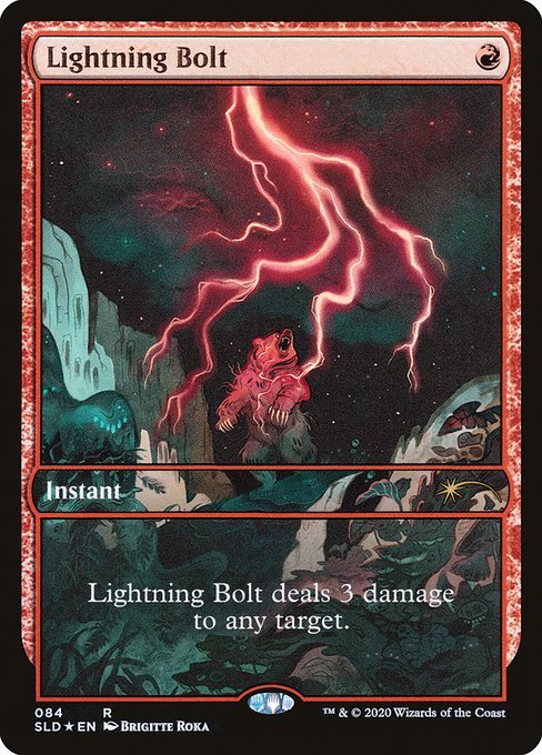 MTG ■赤/英語版■ 《稲妻/Lightning Bolt》★FOIL★Secret Lair SLD_画像1