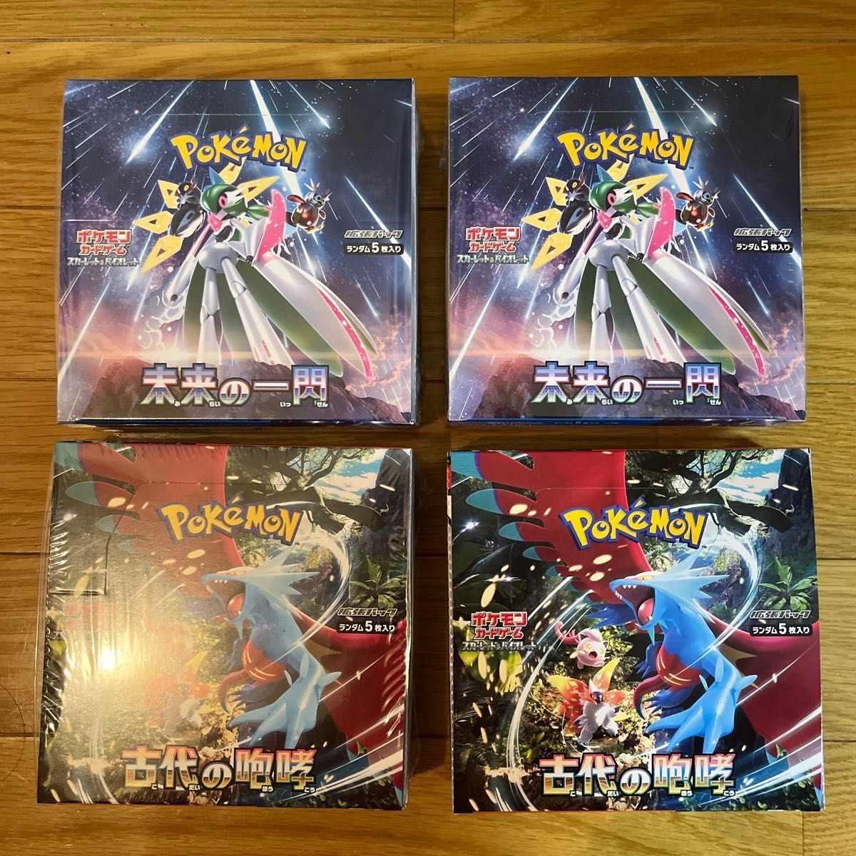 最安値 ポケモンカード 未来の一閃 3BOX 古代の咆哮 1BOX 計4BOX-
