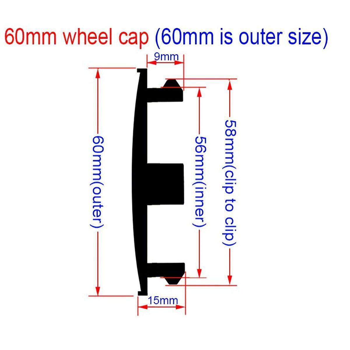  Daihatsu для колесо колпаки хром стикер чёрный подставка есть 60mm 4 шт. комплект 