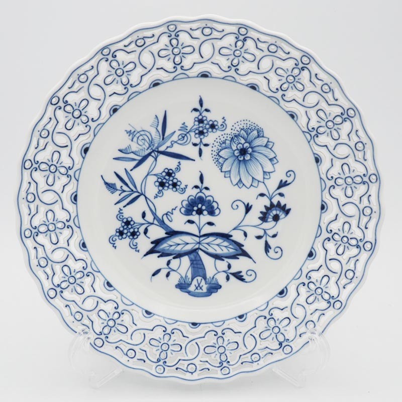 即納&大特価】 マイセン Meissen ブルーオニオン 高級 オープンワーク