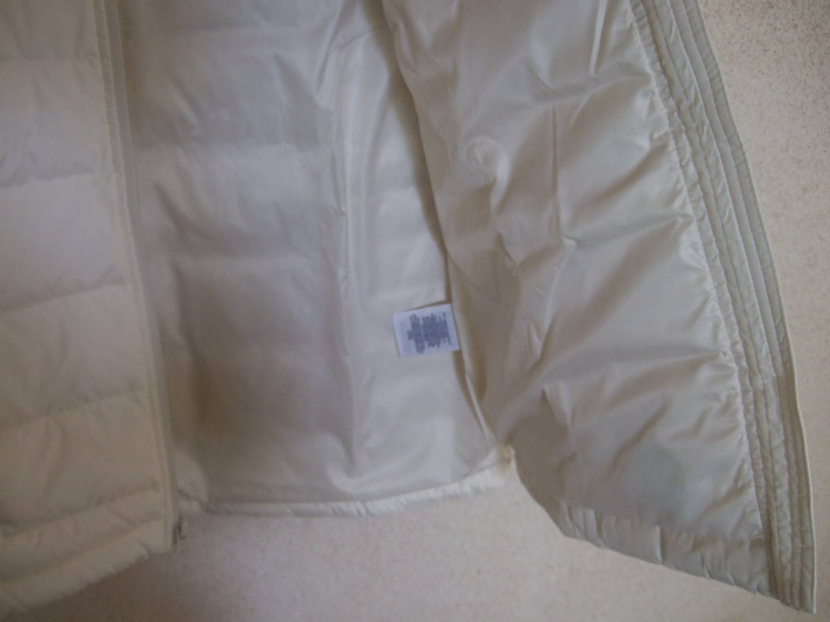  postage included! beautiful goods! Ran z end LANDS END; white down vest ;M size water-repellent ; pocket equipped ;