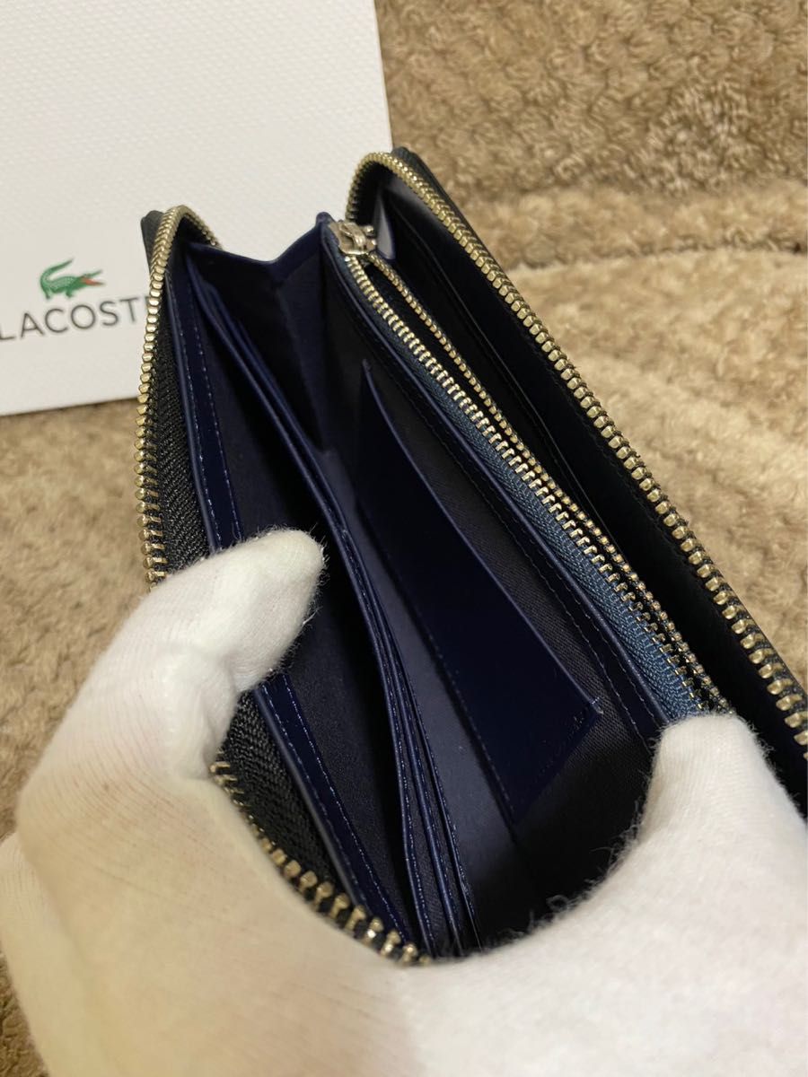 【値下げ】正規品 LACOSTE/ラコステ 長財布 ラウンドファスナー