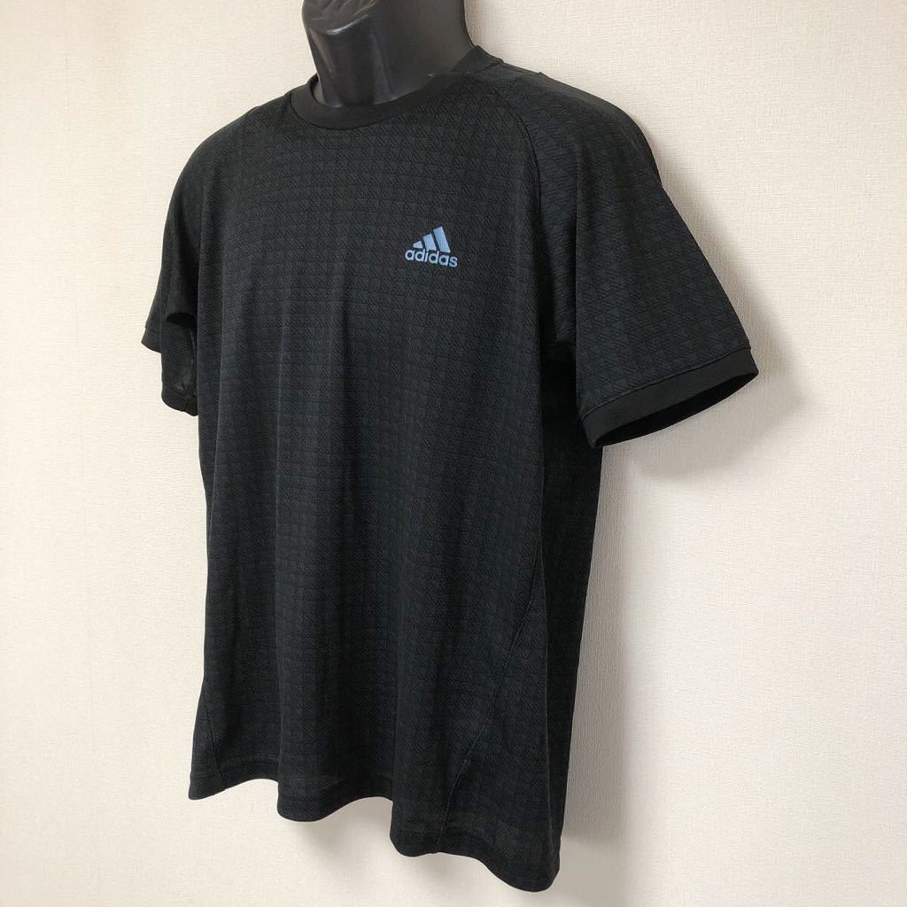 adidas /アディダス /メンズO 半袖Tシャツ トップス 総柄 ロゴプリント 速乾 トレーニング スポーツウェア_画像2