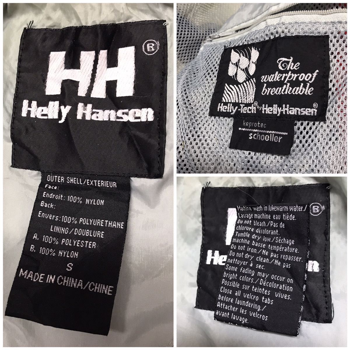 Helly Hansen /ヘリーハンセン メンズS ナイロンジャケット マウンテンパーカー フード収納 ハイネック アウトドア 登山 USA古着_画像8