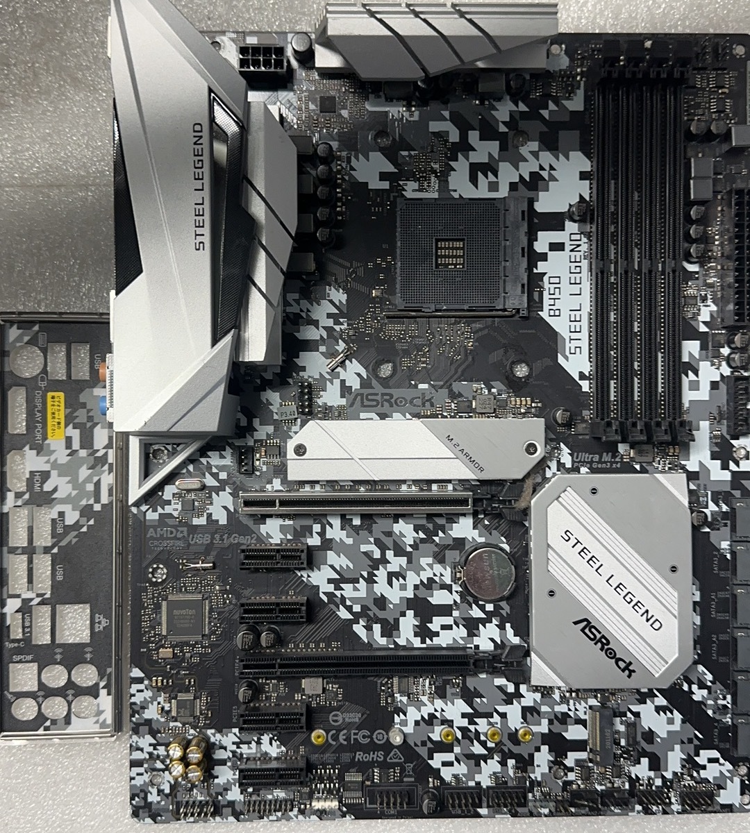 M10276 中古マザーボード  Asrock－B450-STEEL LEGEND 動作未確認品の画像1