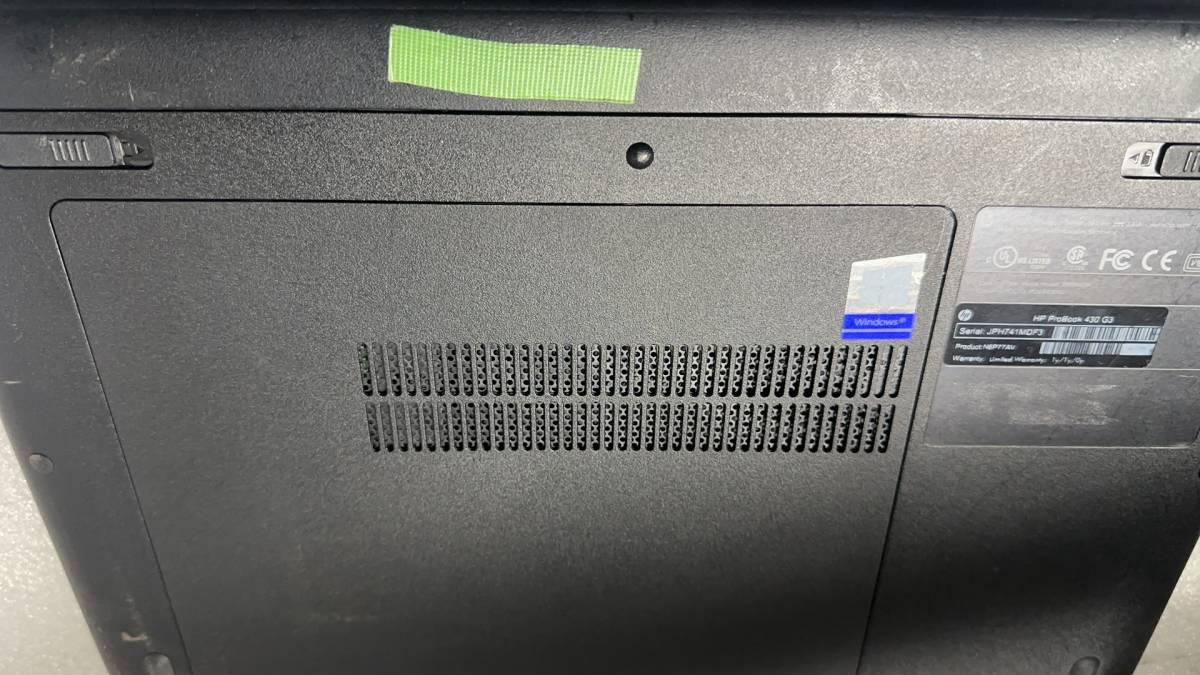 中古 HP-430G3 12 5型ノートPC 新世代Celeron-3855U・8GB・SSD128GB