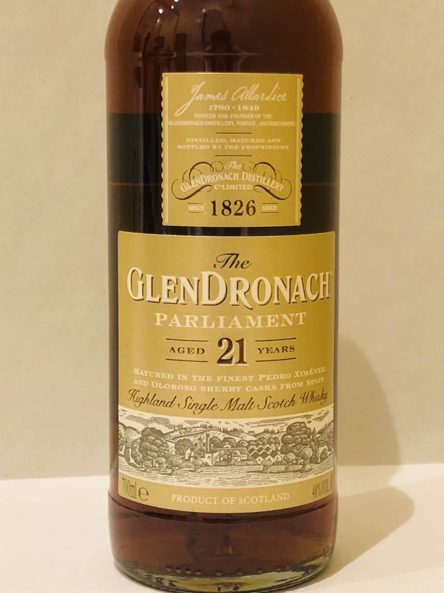 【OAK-724HS】1円スタート! グレンドロナック 21年 パーラメント 箱付 700ml 48% スコットランド GLENDRONACH 未開栓 洋酒 アルコール 　_画像3