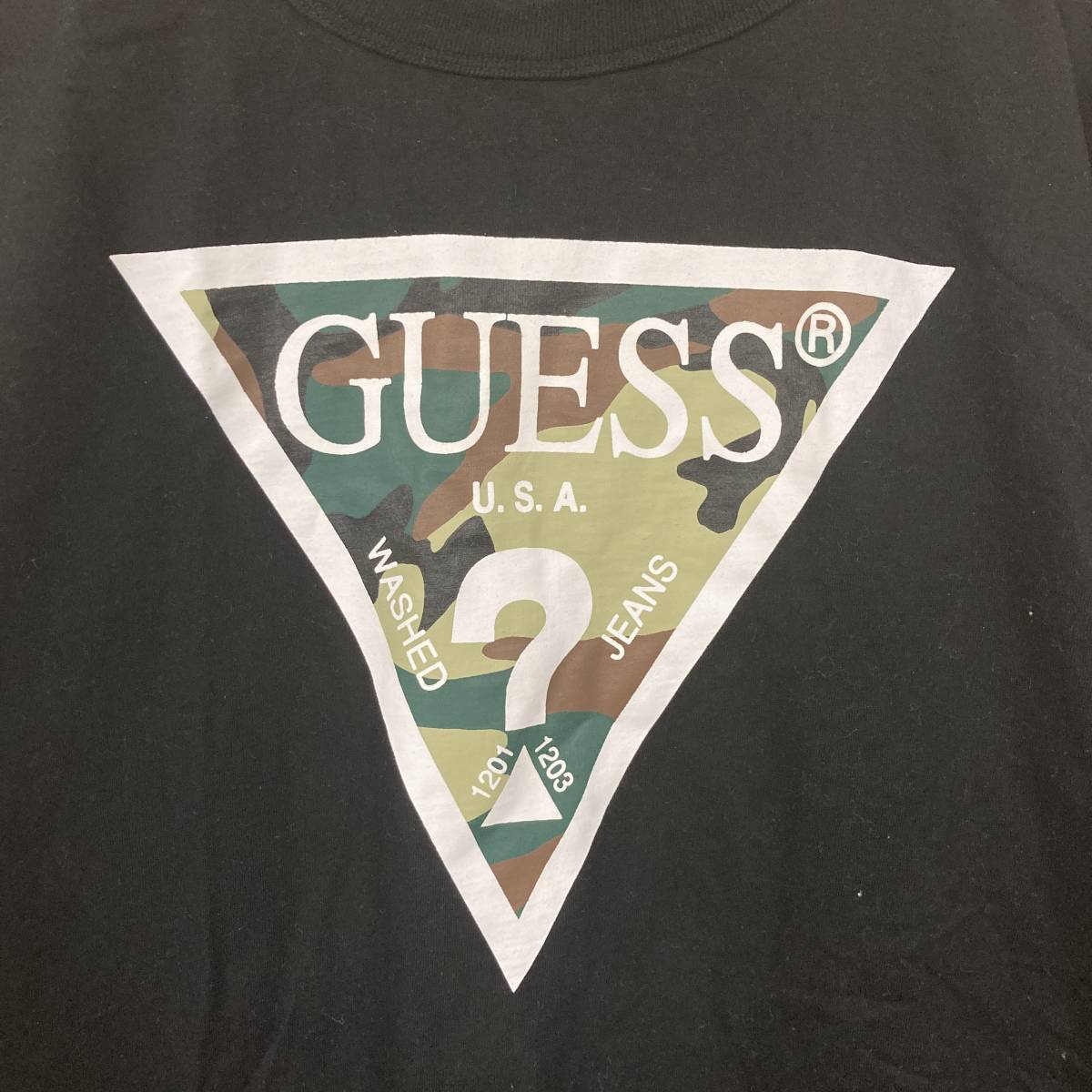 size S | SOPH. × GUESS | CAMOUFLAGE TRIANGLE CREW NECK L/S TEE | BLACK | SOPHNET. ソフネット ソフ ゲス | 長袖 Tシャツ | ブラック_画像4