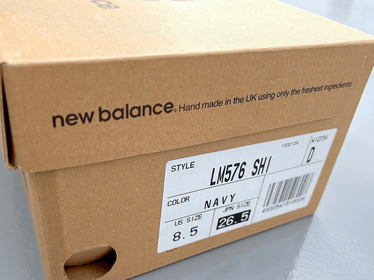 【LIMITED EDITION】NEW BALANCE LM576UK SHI NAVY UK製 US8.5 26.5cm オールレザー 新品 限定 M576イギリス英国製 ネイビー NB スニーカー_画像10