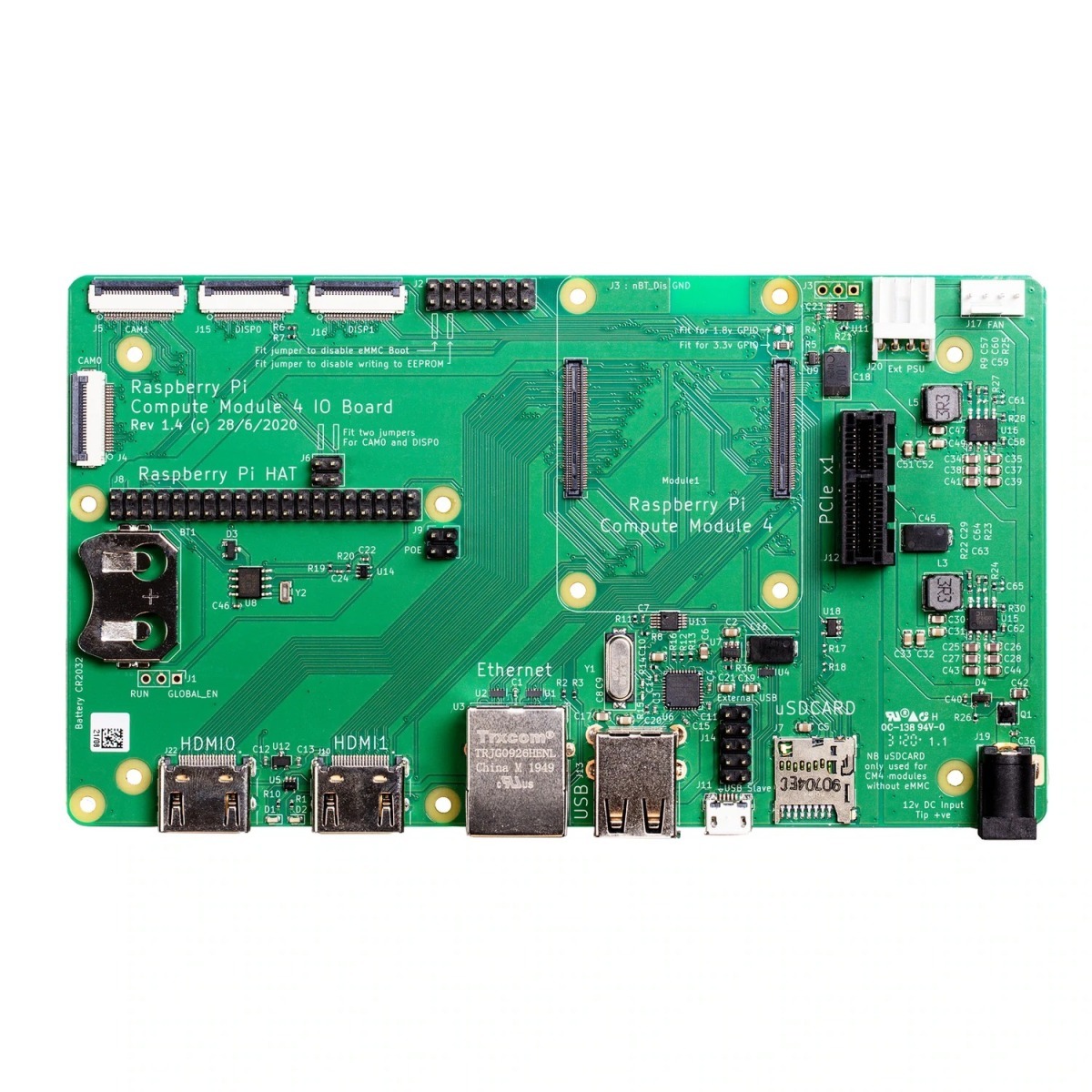 Raspberry Pi Compute Module 4 I/O панель 