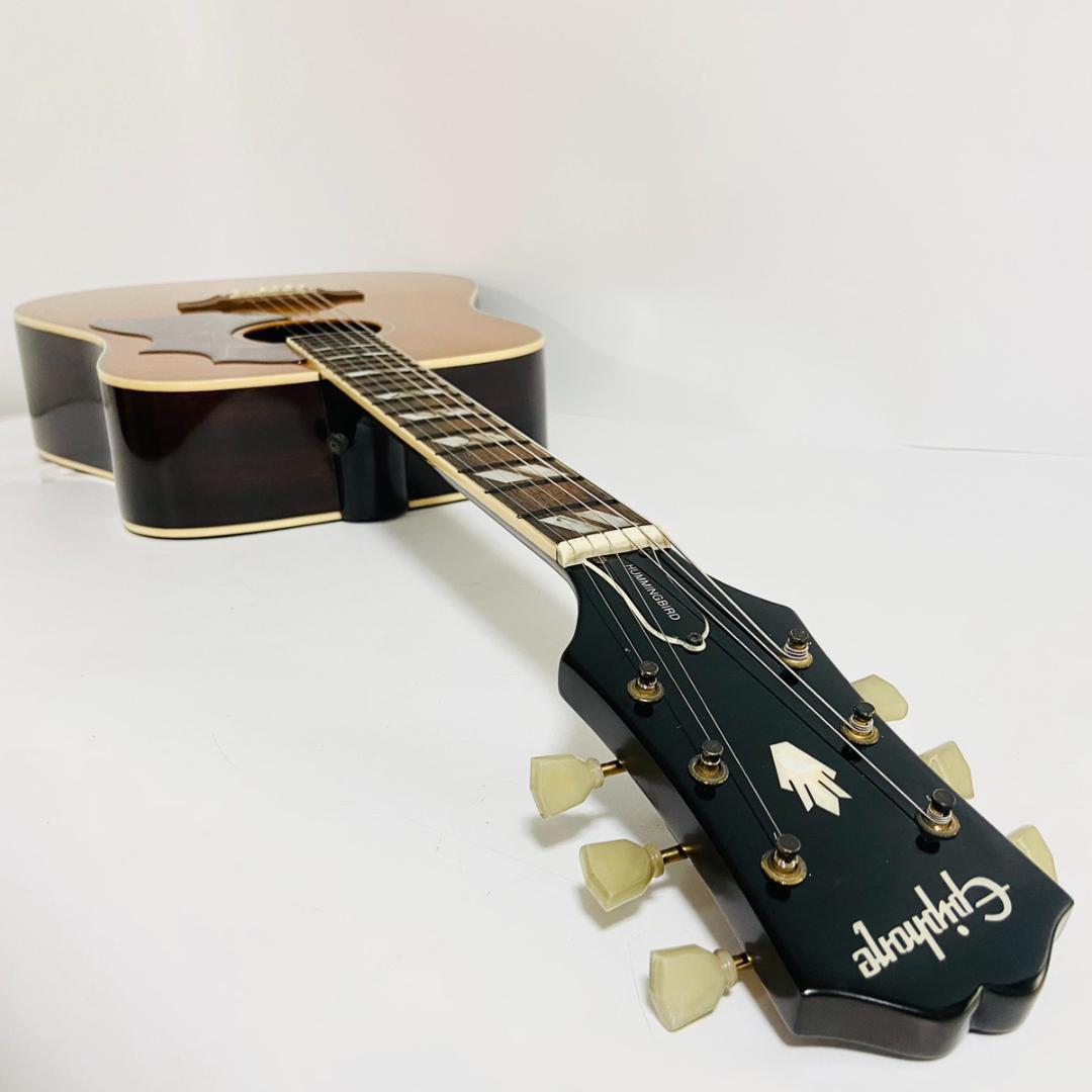 【A2768】Epiphone エピフォン アコースティックギター Hummingbird ハミングバード AGED CHERRY SUNBURST GLOSS_画像2
