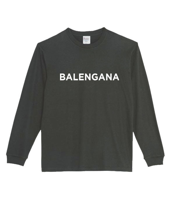 【黒Lパロディ5.6oz】バレンガナロンT面白いおもしろTシャツうけるプレゼント長袖ロンT送料無料・新品人気_画像1