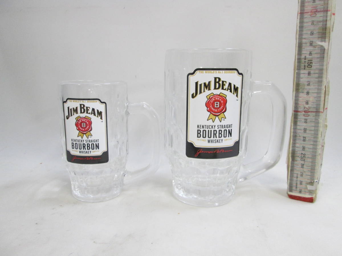 JIM BEAM 　ジムビーム　　メガジョッキ　Ｈ１７ｃｍ　 ジョッキ グラス　2種で　未使用か美品_画像1