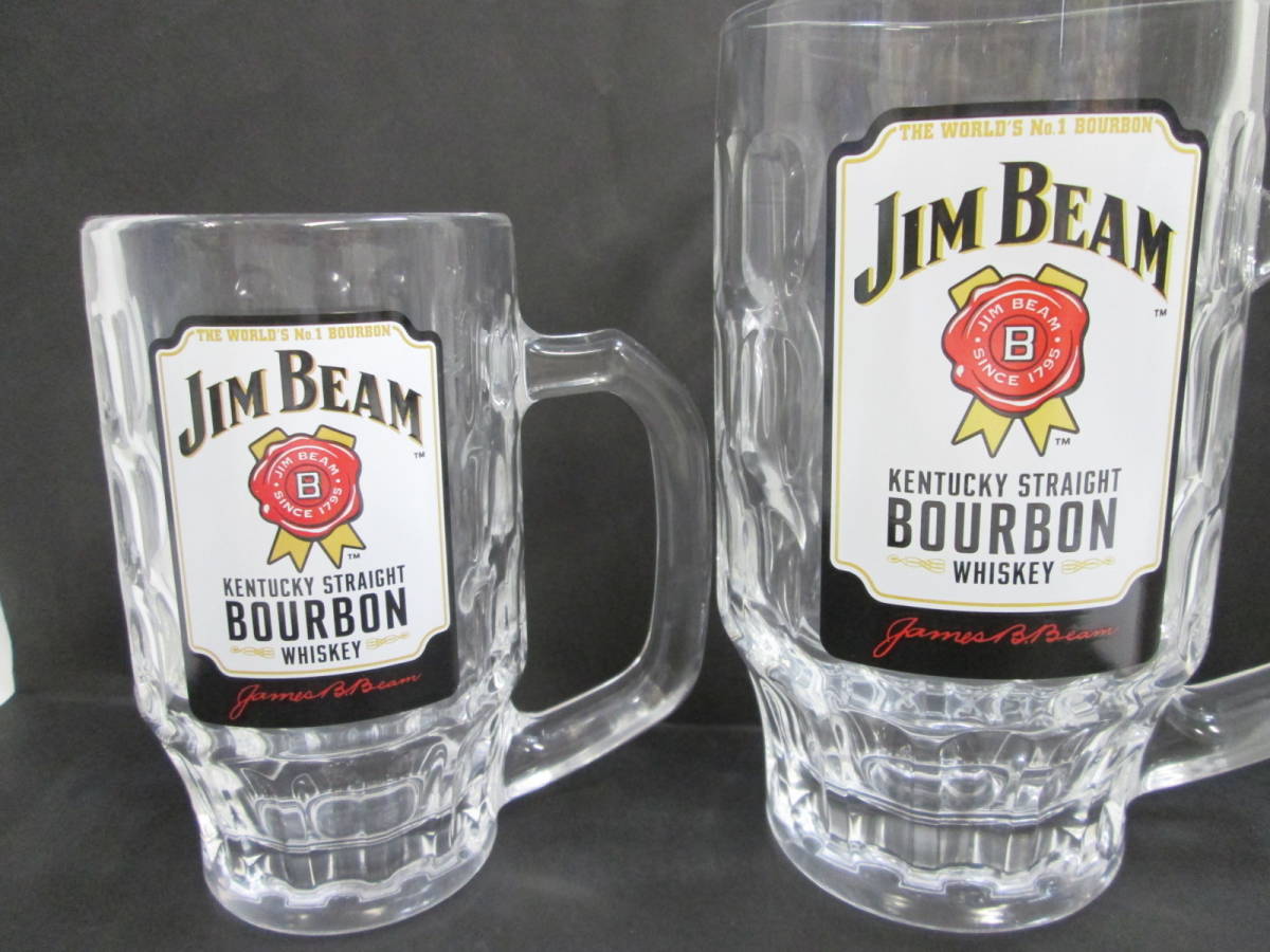 JIM BEAM 　ジムビーム　　メガジョッキ　Ｈ１７ｃｍ　 ジョッキ グラス　2種で　未使用か美品_画像3