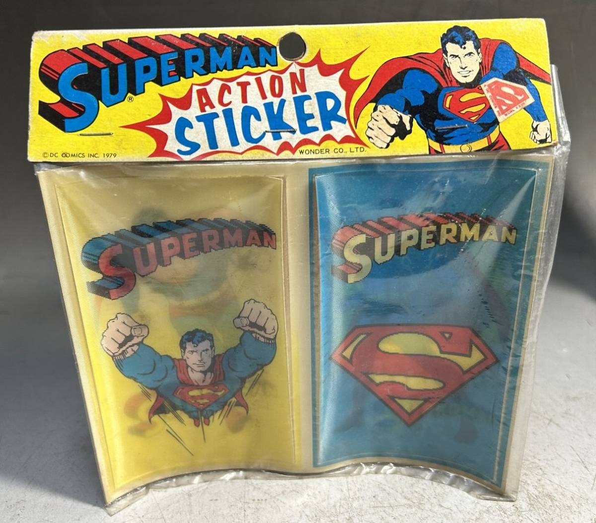  Супермен 1979 год подлинная вещь action стикер fono грамм цельный перемена наклейка неиспользуемый товар редкость Vintage 