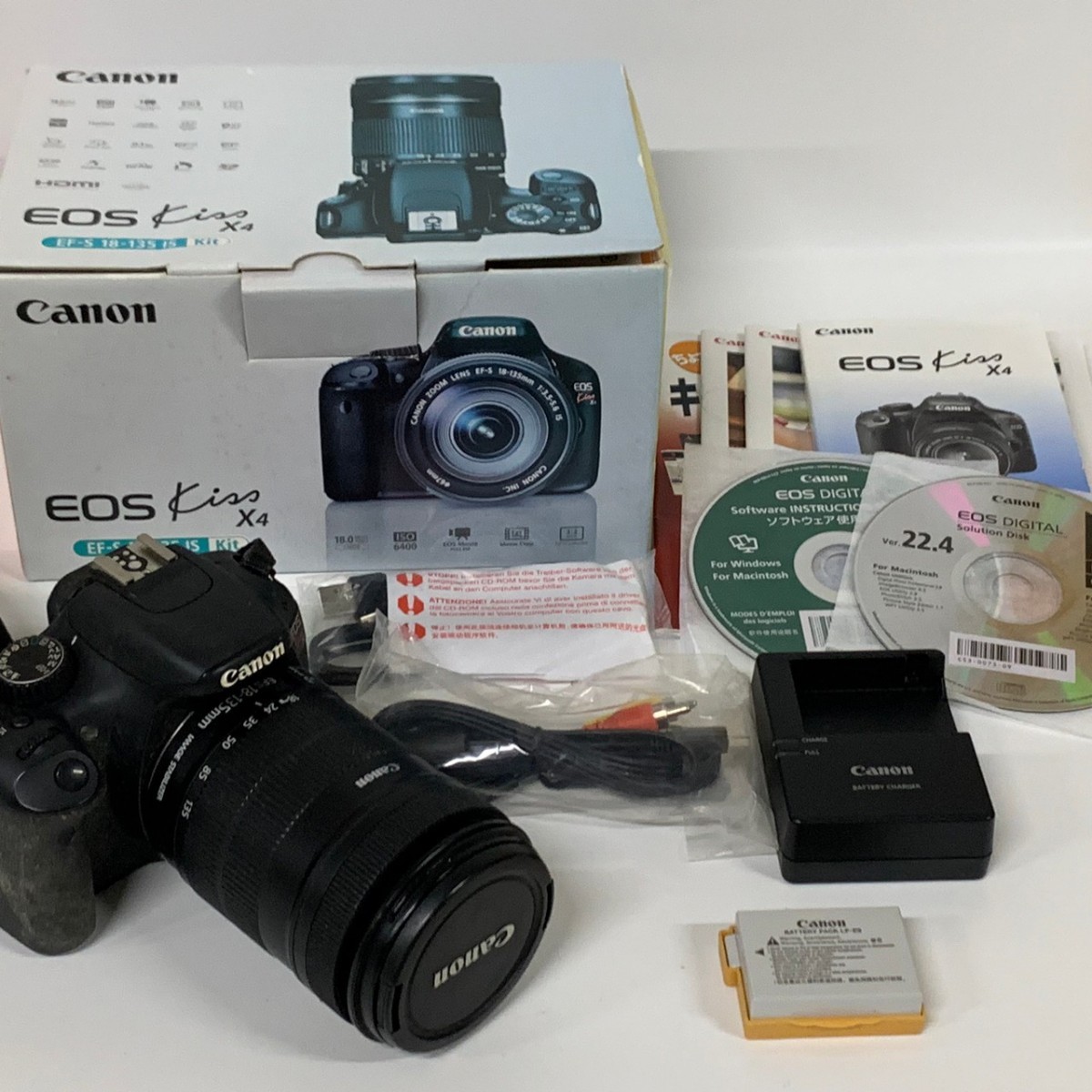 1円 Canon EOS Kiss X4 EF-S 18-135mm 1:3.5-5.6 IS デジタル一眼レフ