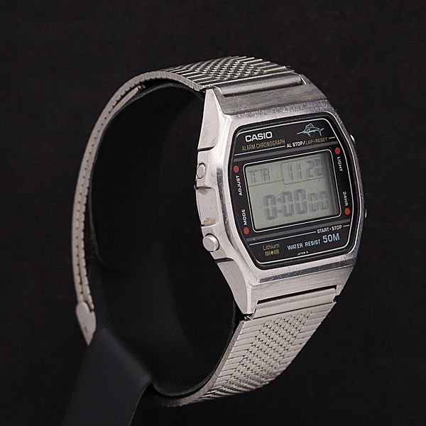 1円 稼働 カシオ QZ W-36 カジキモデル アラームクロノグラフ デジタル文字盤 メンズ腕時計 2000000 9TMLG KNK_画像2