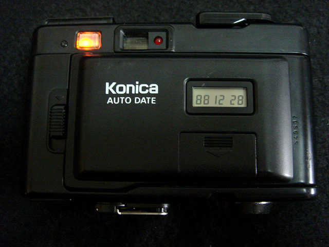 m549537 撮影可 コニカ C35 EFJ 黒 konica c35efj black 昭和レトロ vintage camera from japan c35 ef 駄カメラ フィルムカメラ カメラ_画像3