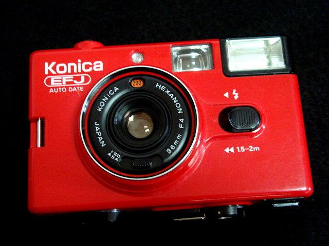 735480 撮影可 コニカ C35 EFJ 赤 konica efj red 昭和レトロ vintage camera from japan c35 ef フィルムカメラ カメラ トイカメラ_画像2