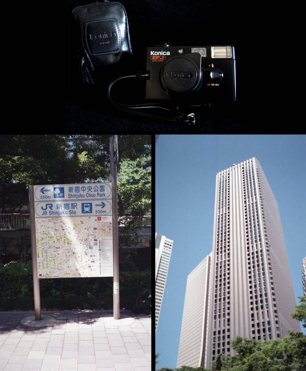 579174 付属品多数 撮影可 コニカ C35 EFJ 黒 konica c35efj black 昭和レトロ vintage camera from japan c35 ef カメラ フィルムカメラ x