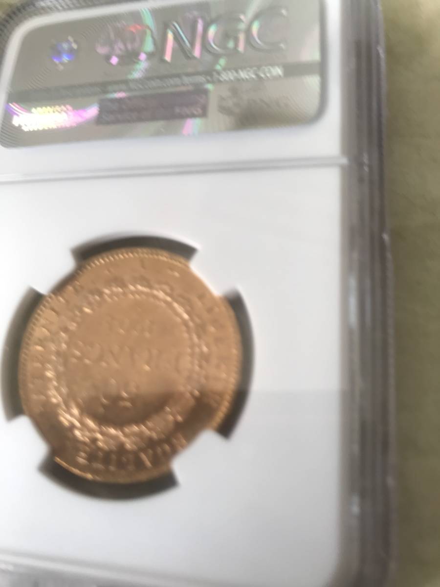 1904Ａフランス50フラン金貨　NGC-MS63_画像4