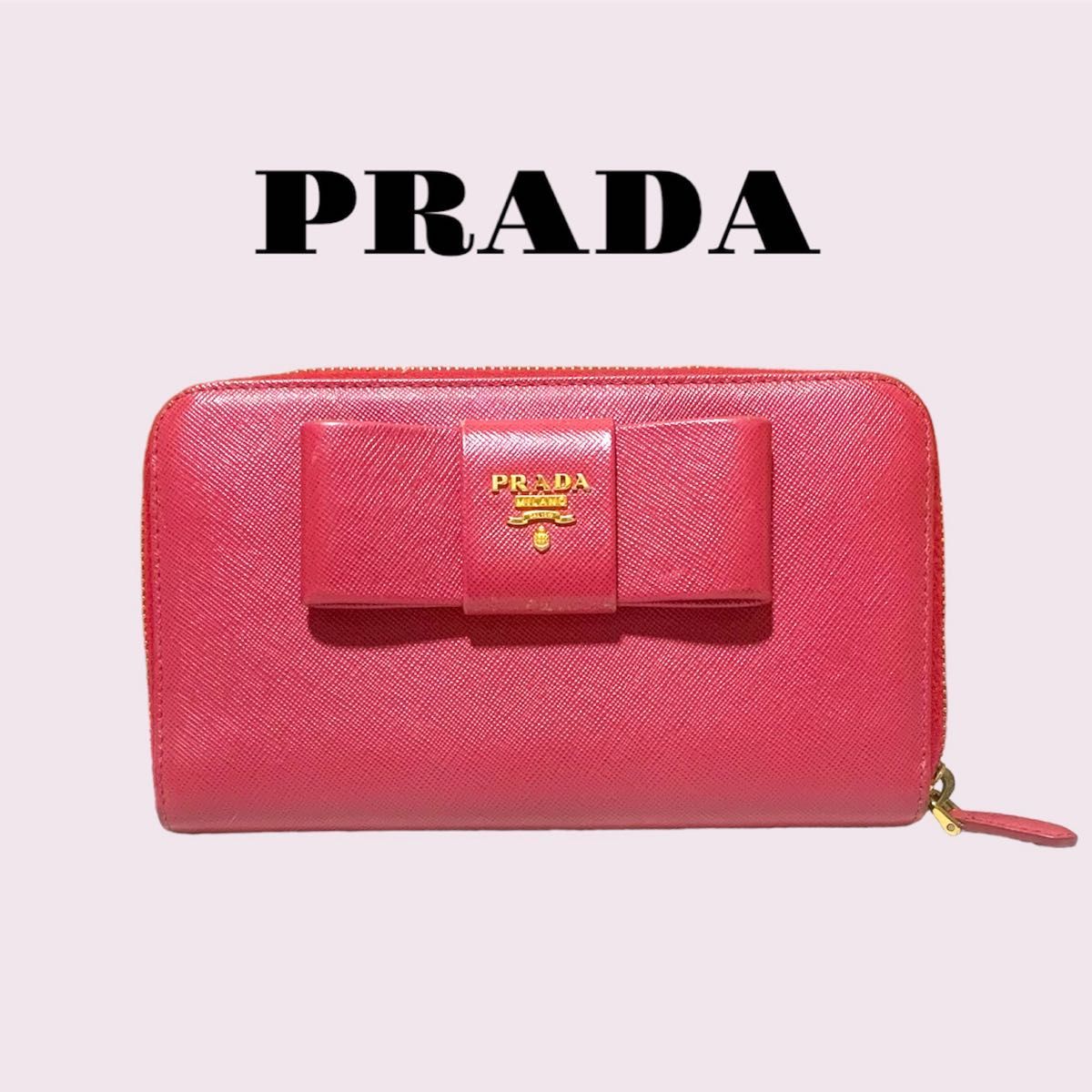 PRADA プラダ 長財布 ピンク リボン Yahoo!フリマ（旧）-