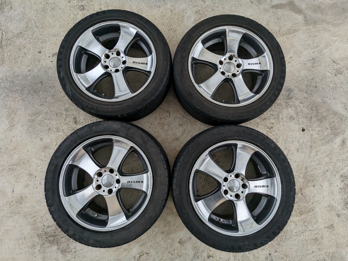 NE51エルグランド NISMOホイール(RAYS 18×7.5JJ+40)＆タイヤ(DUNLOP エナセーブRV504 235/50R18) 4本セット_画像1