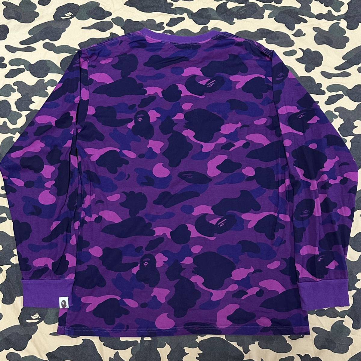 purple camo reflective ls tee BAPE エイプ A BATHING APE Tシャツ_画像4