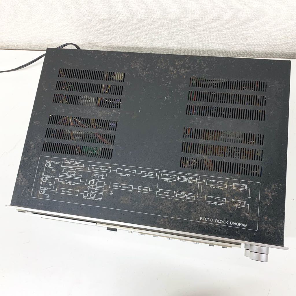【L-2】 AIWA AD-F80 カセットデッキ ジャンク テープ回転不可 異音あり ソース音出し可能 991-214_画像7