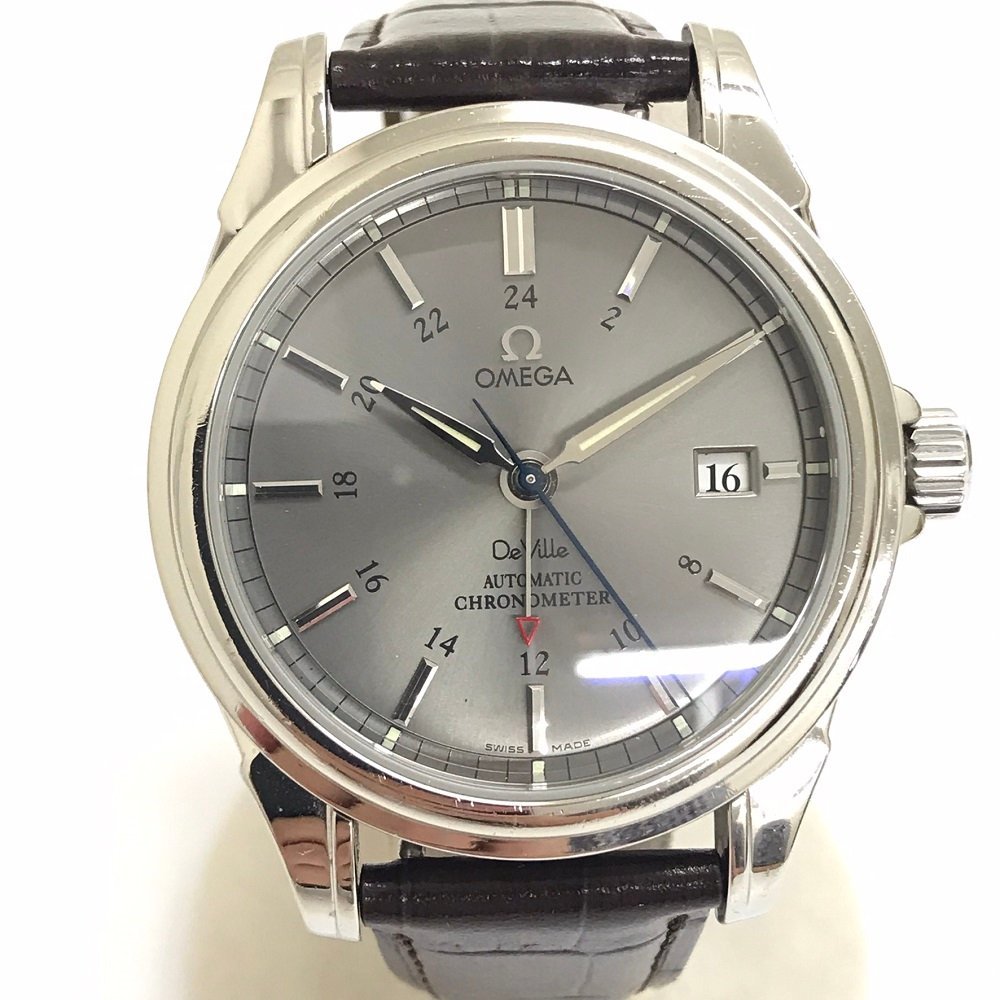 美品】 中古品 腕時計 質屋出品 社外ベルト デイト付き GMT 自動巻き