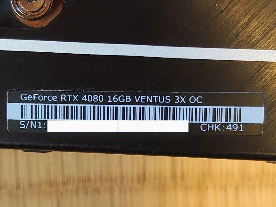 MSI GeForce RTX 4080 16GB Ventus3x GDDR6X グラフィックボード MSI GeForce RTX 4080 16GB Ventus3x GDDR6X グラフィックボード