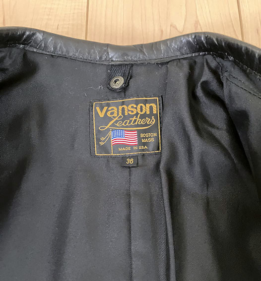 激安】 バンソン シングルライダース ノーカラー スター エース Vanson