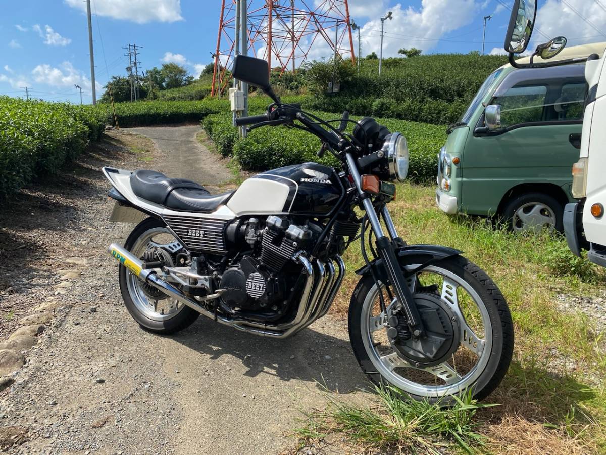 CBX550F ショップコンプリート車両。エンジン腰上、キャブ、ブレーキ、足廻り各部整備済みで好調。BEET外装！RPMマフラー！CBX CBX400F_画像1