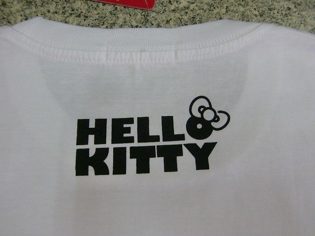 新品 ハローキティ/HELLO KITTY長袖Ｔシャツ白LLメンズ レディース スケボー ロゴT ロンT サンリオ キティちゃん 激カワ 人気 メール便可能_画像3