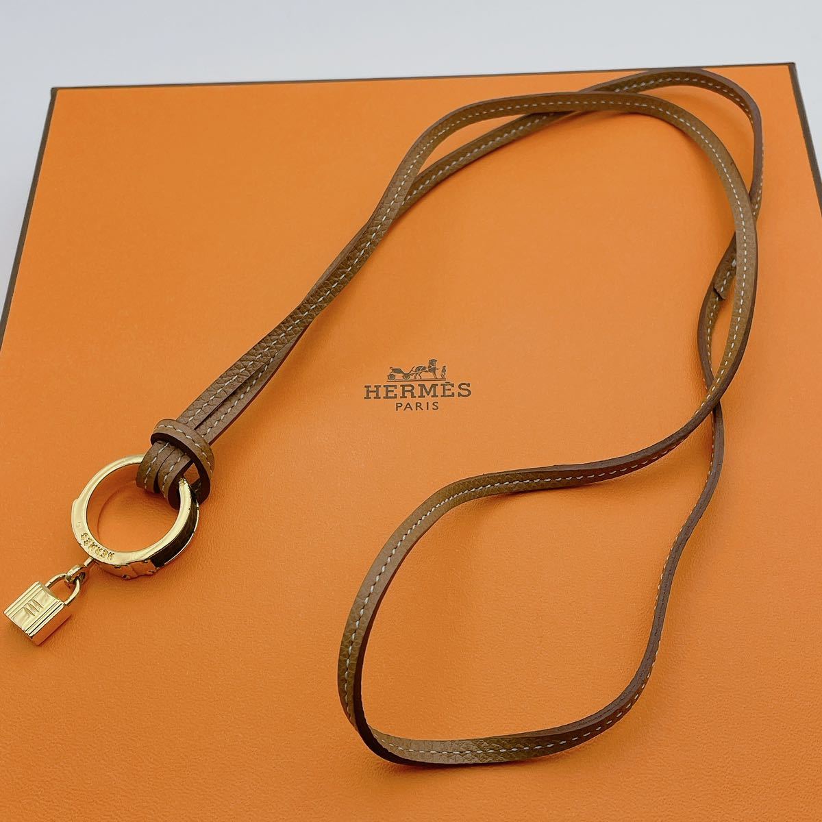 【美品】HERMES ネックレス　ケリー　チョーカー　ラニエール　スカーフリング_画像2