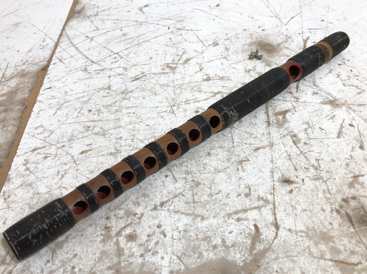 龍笛 本管 和楽器 民族楽器 雅楽 笛 横笛 40cm 高級 竹製 煤竹