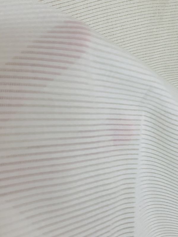 美品　婦人　着物の長襦袢　化繊　絽　単衣　白衿付き　丈129cm　夏の長襦袢　保管品_画像8