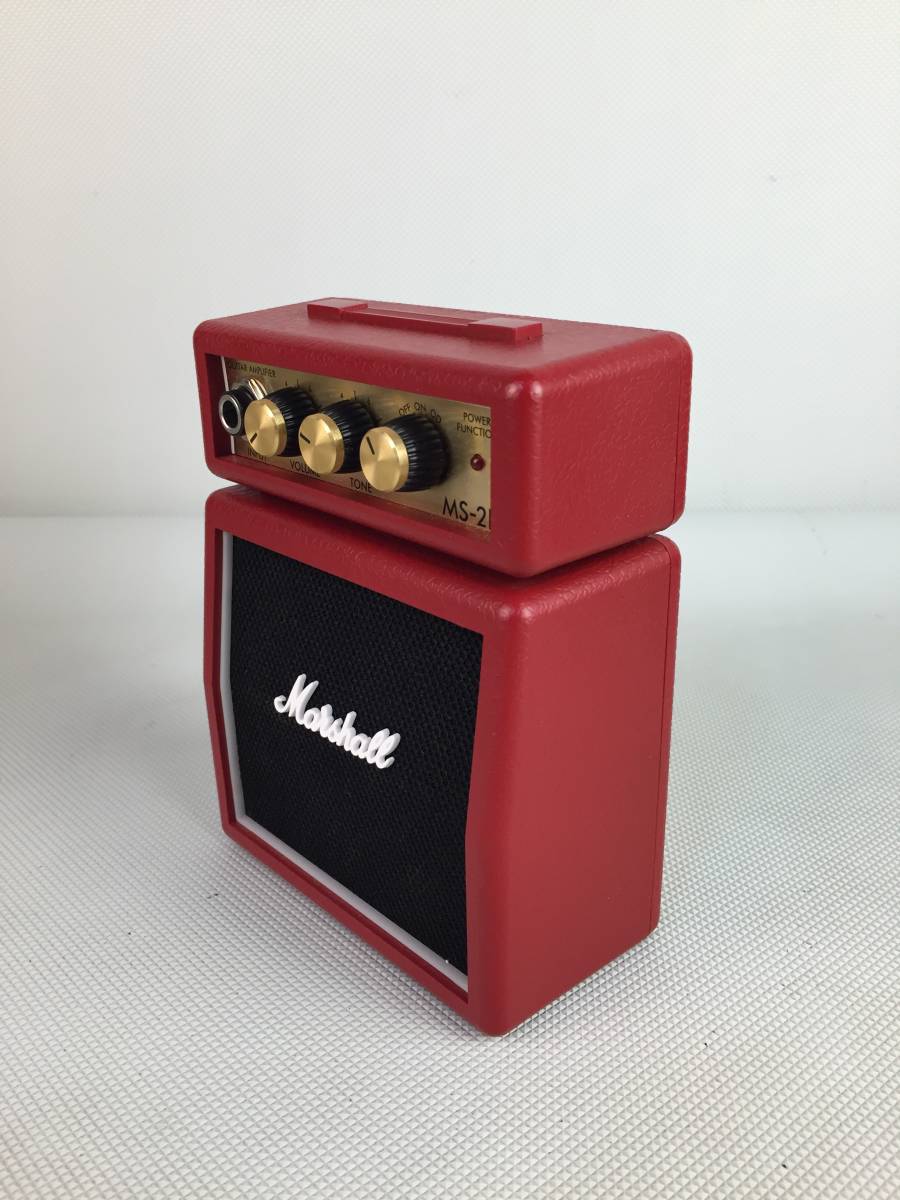 A8525●Marshall マーシャル ギターアンプ ミニアンプ MS-2R レッド 中古 保証あり_画像3