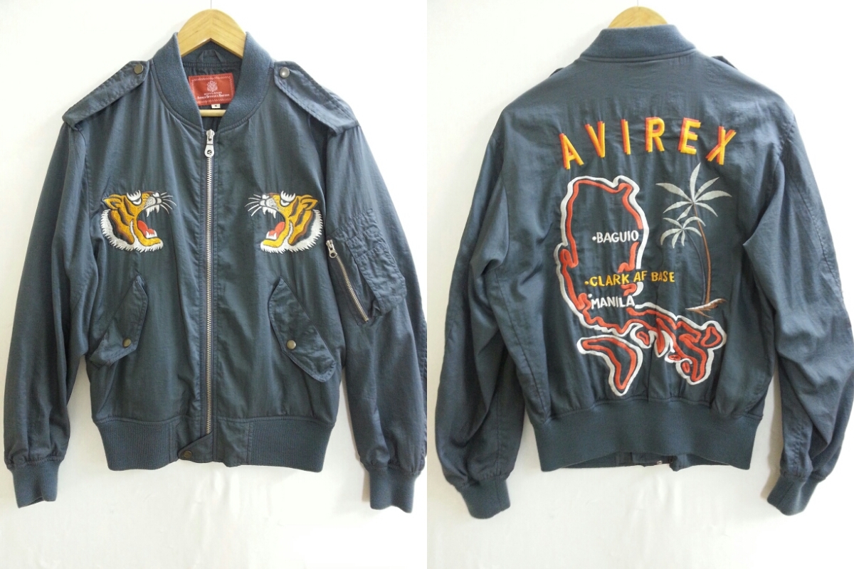 AVIREX Avirex L-2B nylon tsu il jacket flight jacket gray