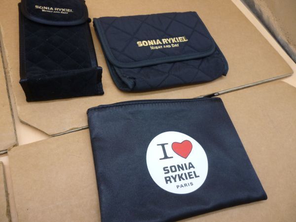 SONIARYKIEL ソニアリキエル　ポーチ　鏡付き　3点セット　フ103　　　　送料無料 管ta　　23SEP_画像1