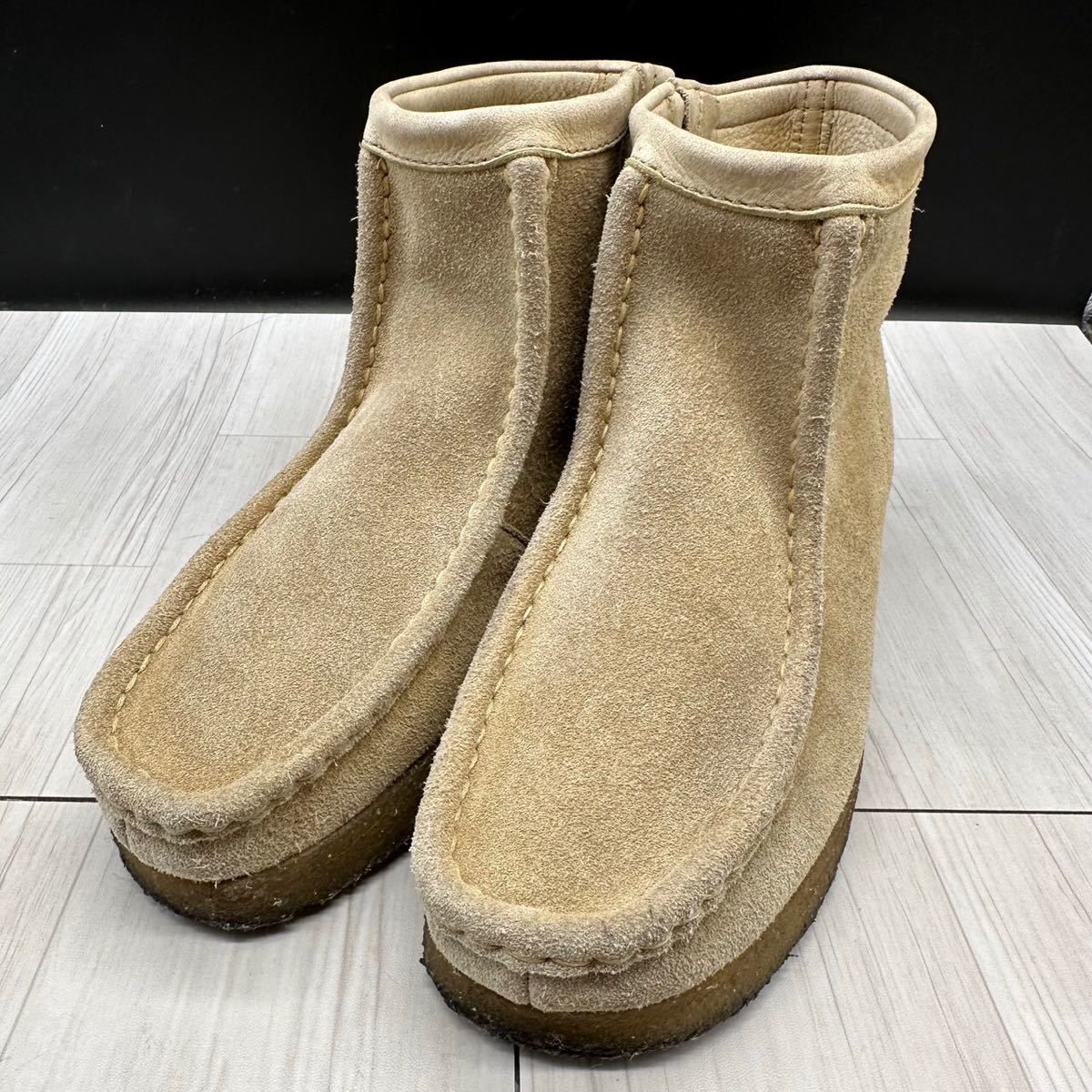 Clarks】クラークス 24 5 ワラビーハイ スエード ベージュ Yahoo