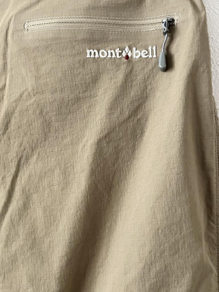 【送料込】 mont-bell モンベル 【メンズ】 パンツ ベージュ 無地 ストレッチ素材 コンバーチブル 1/2パンツ ロング ハーフ sizeL/6430112_画像5