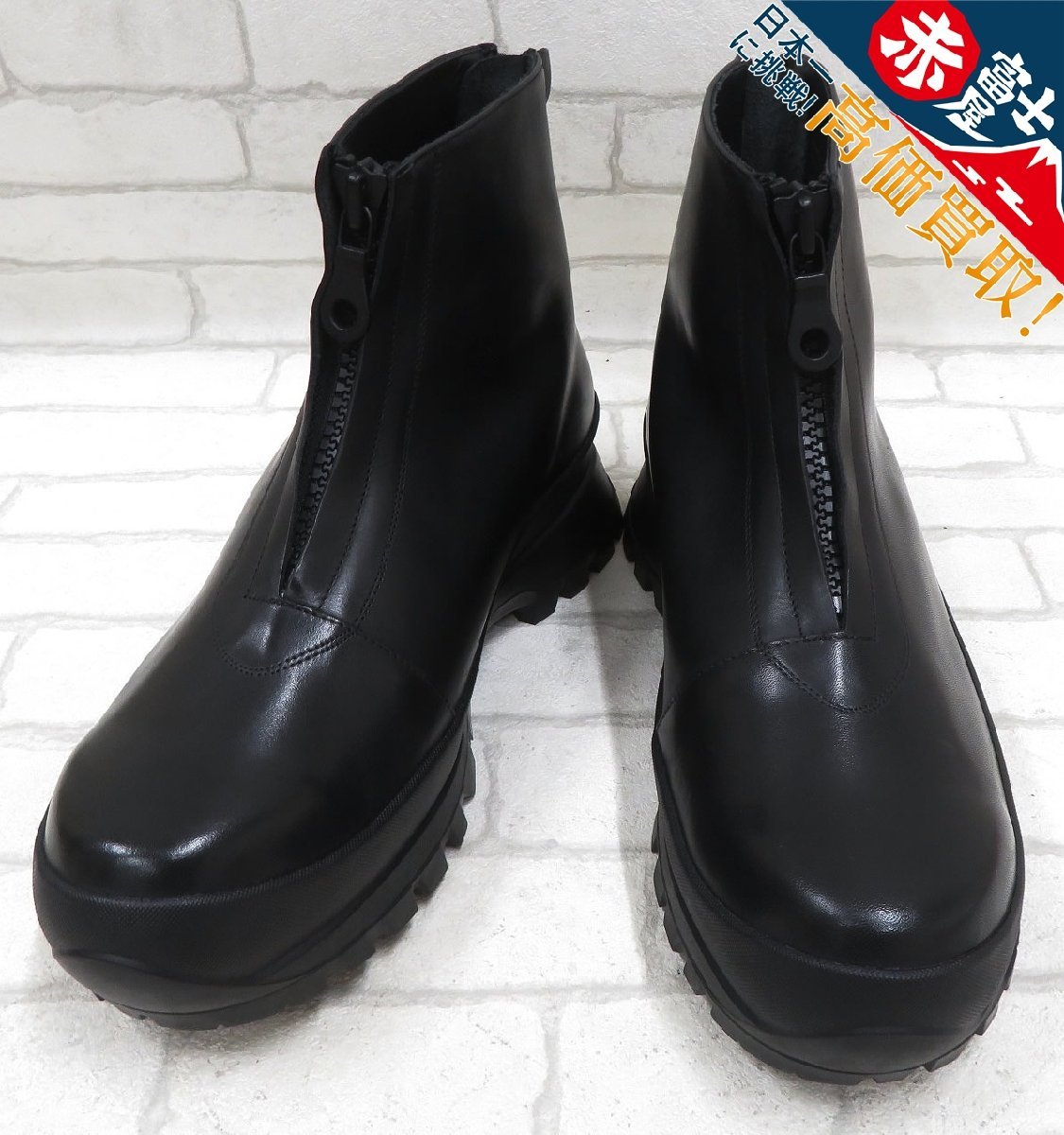 2S8219-1/未使用品 foot the coacher ZIP BOOTS フットザコーチャー ジップブーツ ７_画像1