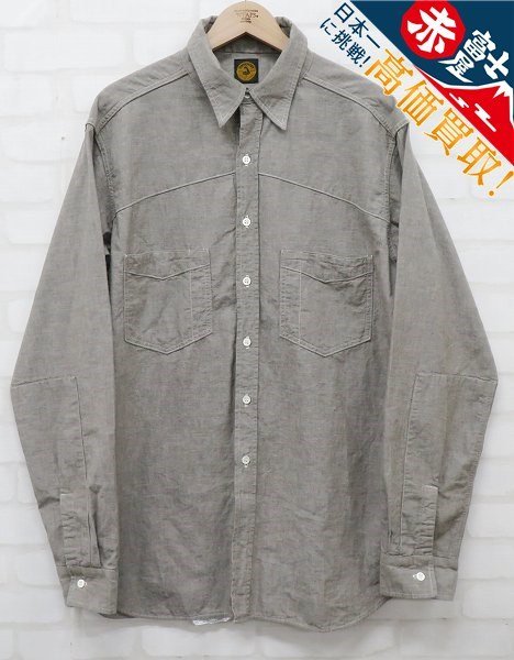 7T7248/ウエアハウス ジョングラッコー JG-13 1920～1930s Dockworker's Shirt WAREHOUSE シャンブレーシャツの画像1