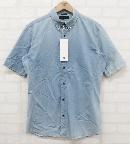 7T6771【クリックポスト対応】junhashimoto LIGHT DENIM S/S SHT ジュンハシモト 半袖ライトデニムシャツ_画像2