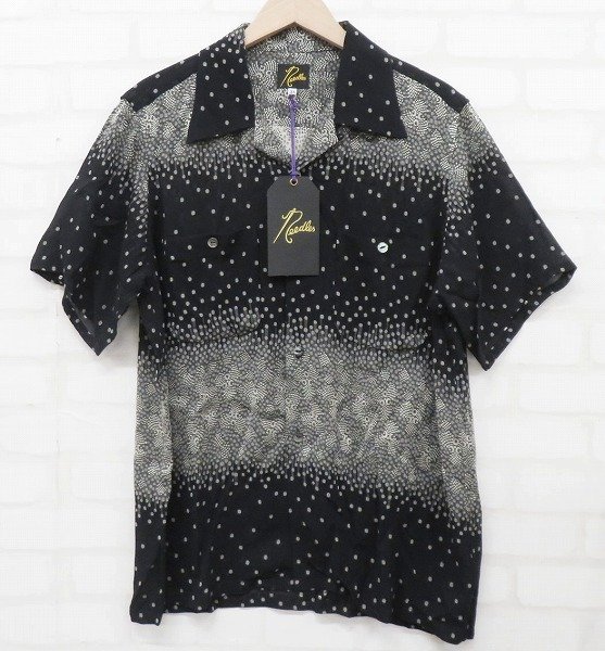 7T7312/未使用品 Needles S/S One-Up Shirt ニードルズ 半袖オープンカラーシャツ_画像2