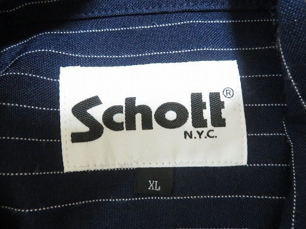 7T6985/Schott ストライプワークシャツ 3125070 ショット_画像4