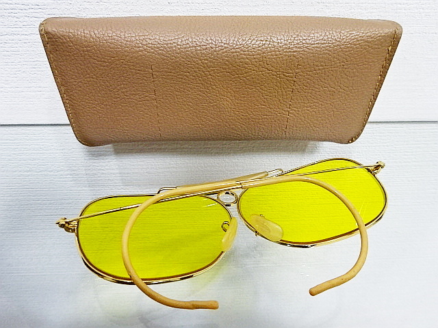 訳有 希少 70s B&L カリクローム シューター デコット ナワテ レイバン ボシュロム RAYBAN US 楕円 レア オールド ビンテージ サングラス_画像2