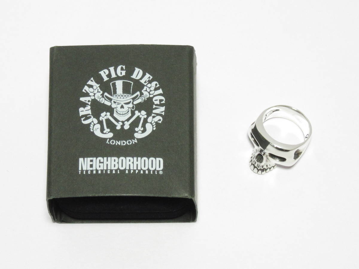 新品 NEIGHBORHOOD(ネイバーフッド)×CRAZY PIG DESIGNS(クレイジーピッグデザインズ)CRAZY PIG / S-RING/リング☆限定品 EVIL SKULL RING_画像4